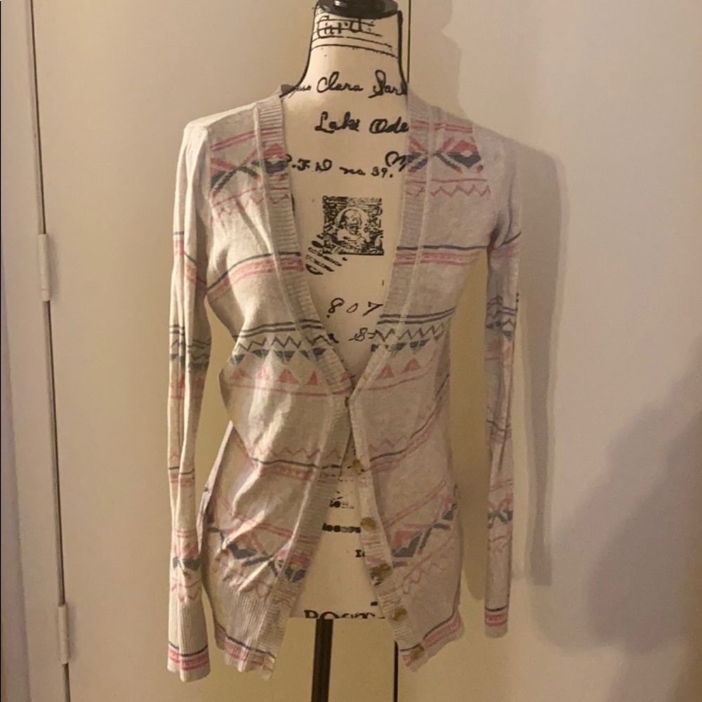 Oatmeal tribal cardigan